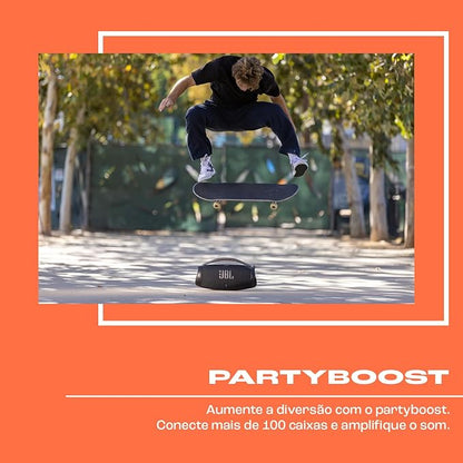 JBL Caixa de Som, Boombox 3, Bluetooth, À Prova D'água e Poeira - Preto COMPRE 1 E LEVE 2