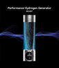 Garrafa geradora de água de hidrogênio de desempenho ALTHY DuPont SPE + PEM lonizador de câmara dupla + PPB e exibição de tempo + dispositivo de inalação H2