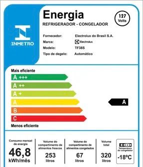 GELADEIRA ELECTROLUX FROST FREE 320L DUPLEX