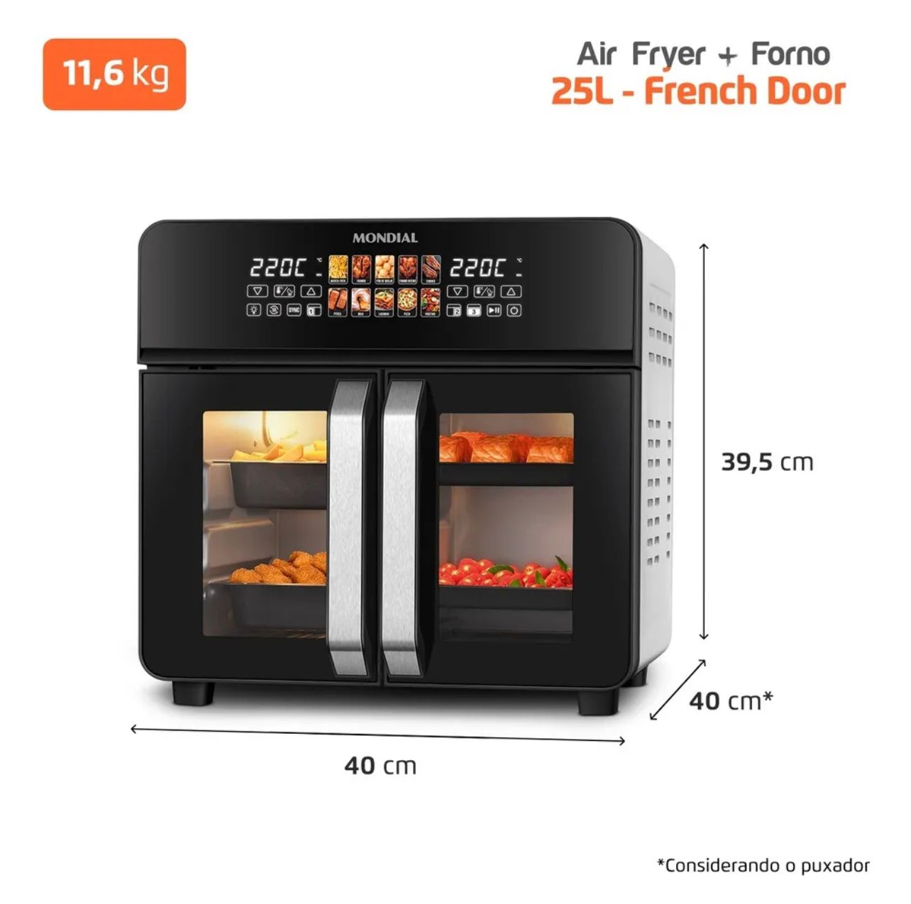 Air Fryer Forno 25L French Door Mondial - AFDO-25L-FD
